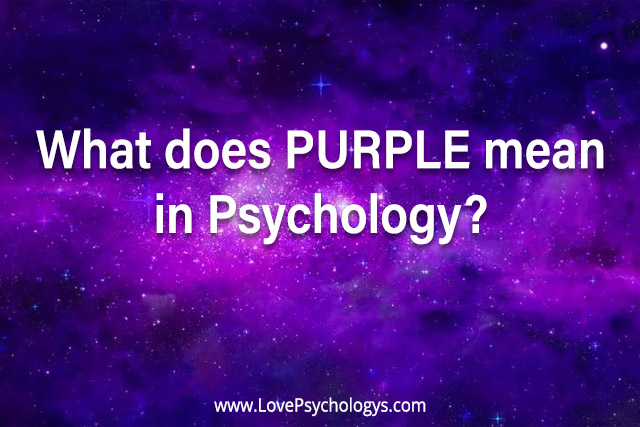 What does purple mean in Psychology?